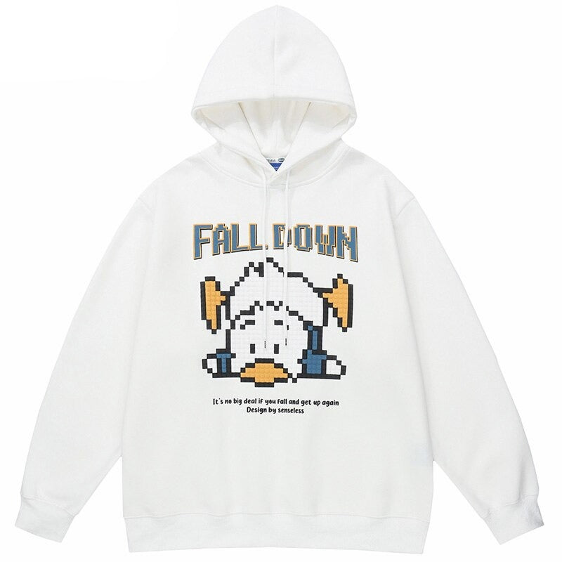 "Fall Back" Unisex Men Women Streetwear Graphic Hoodie
