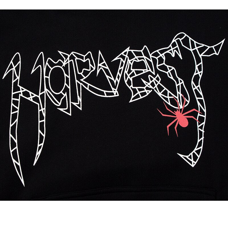 "Spider Web" Graphic Unisex Streetwear Vintage Women Men Y2K Hoodie