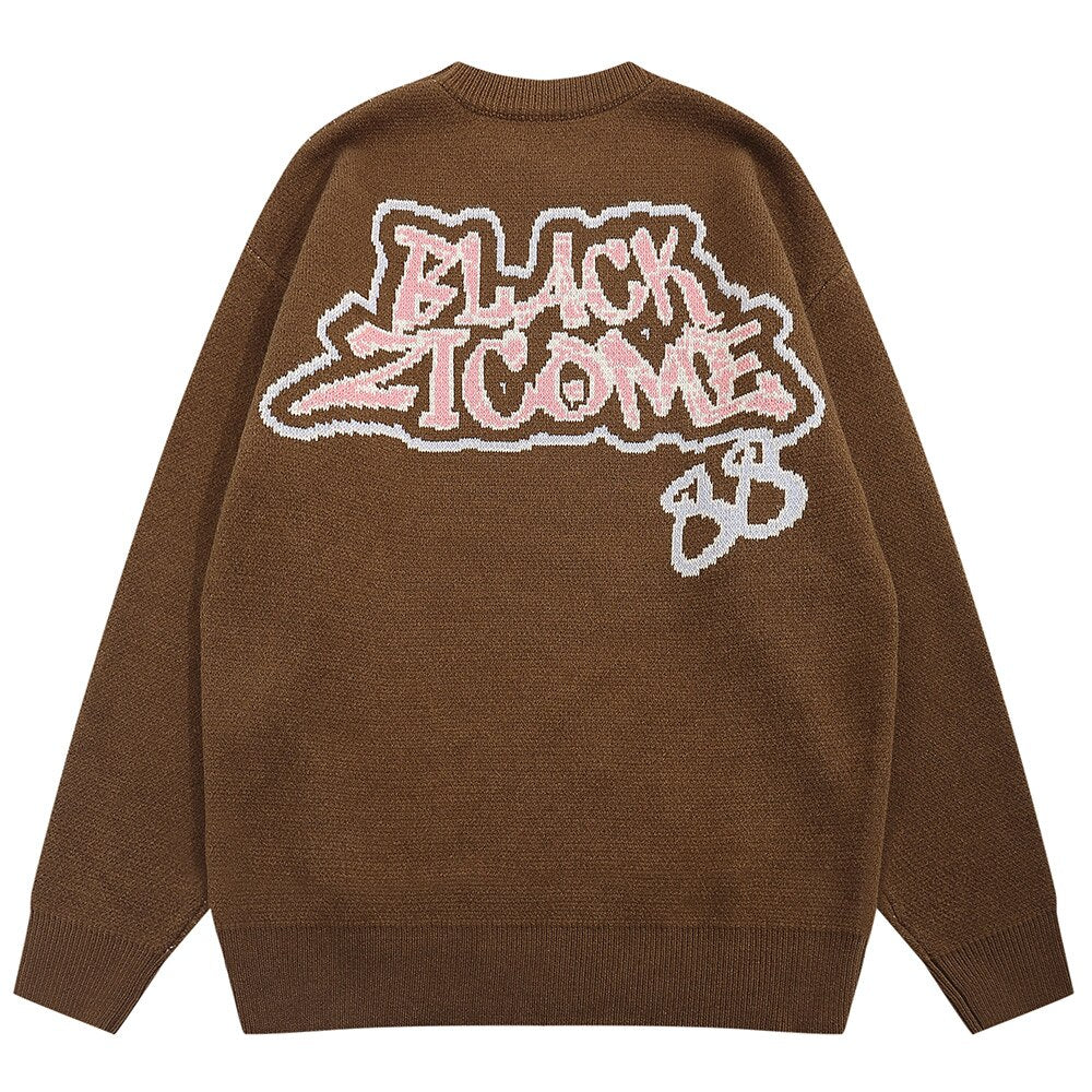 "White Legs" Graphic Unisex Streetwear Vintage Women Men Y2K Sweater