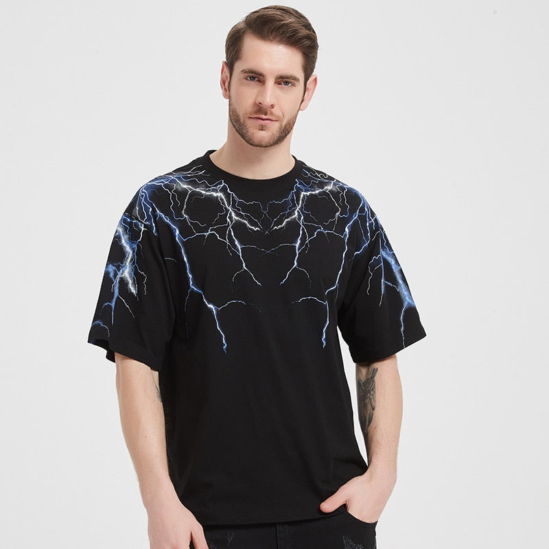 "Thunder Struck" Graphic Unisex Streetwear Vintage Women Men Y2K T-Shirt