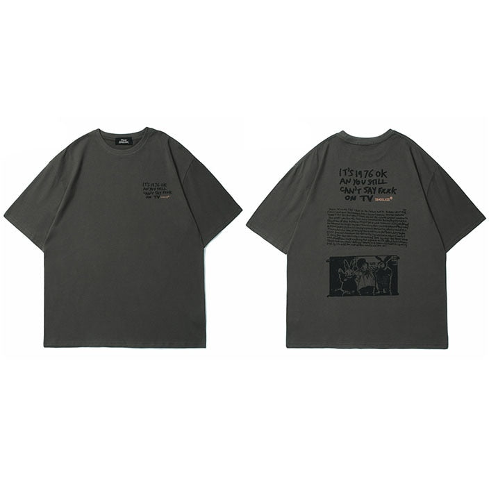"Retro TV" Graphic Unisex Streetwear Vintage Women Men Y2K T-Shirt