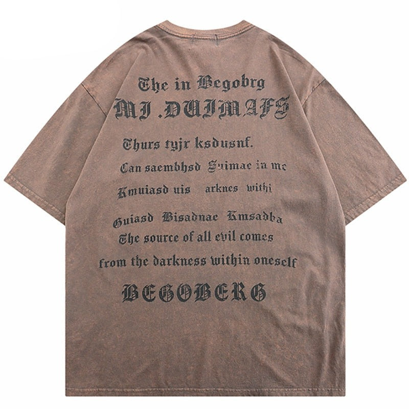 "Written In Block" Graphic Unisex Streetwear Vintage Women Men Y2K T-Shirt