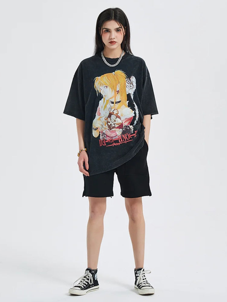 "Turn Over" Graphic Unisex Streetwear Vintage Women Men Y2K T-Shirt