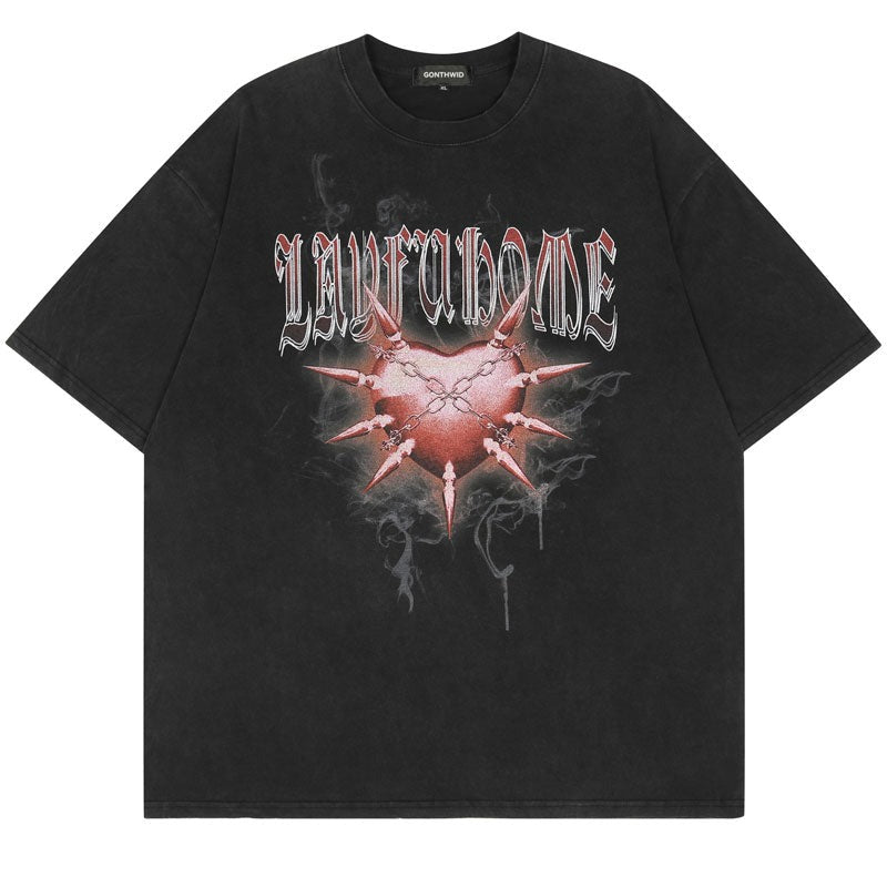 "Warzone" Graphic Unisex Streetwear Vintage Women Men Y2K T-Shirt