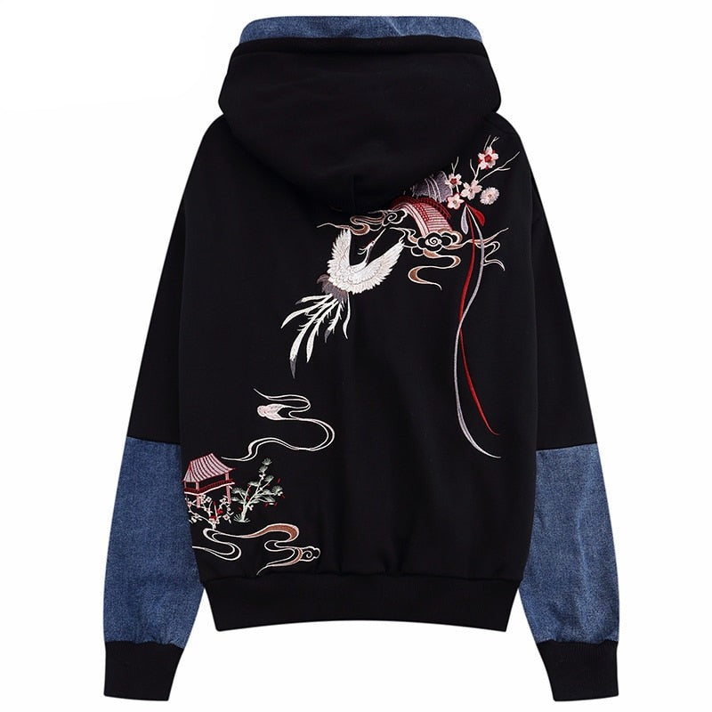 "Crane Follower" Unisex Men Women Streetwear Graphic Hoodie