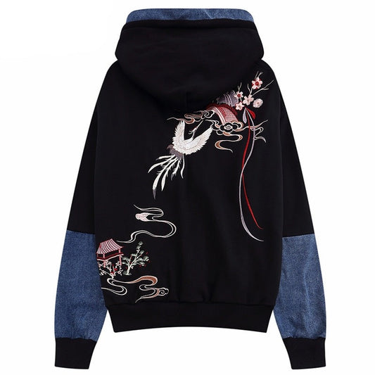 "Crane Follower" Unisex Men Women Streetwear Graphic Hoodie