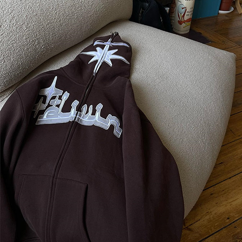 Dark gothic hoodie with retro Y2K spirit, heavyweight feel and durable stitching, a versatile piece for skate, alt, and urban outfits all season.