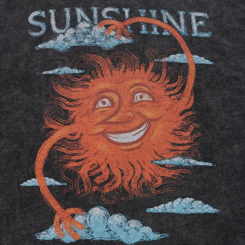 "Sunshine" Graphic Unisex Streetwear Vintage Women Men Y2K Hoodie