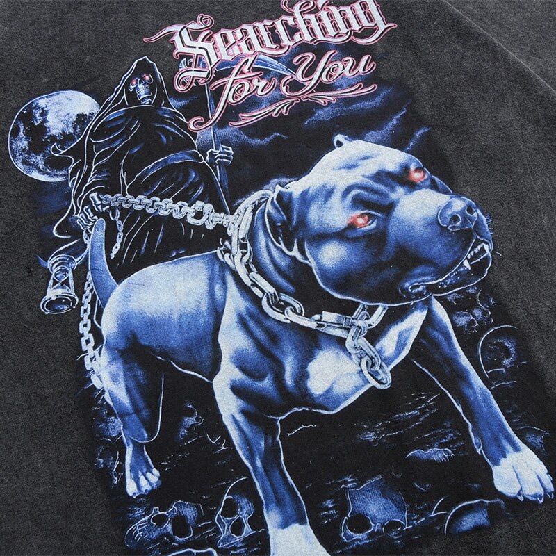"Bull Chained" Unisex Men Women Streetwear Graphic T-Shirt