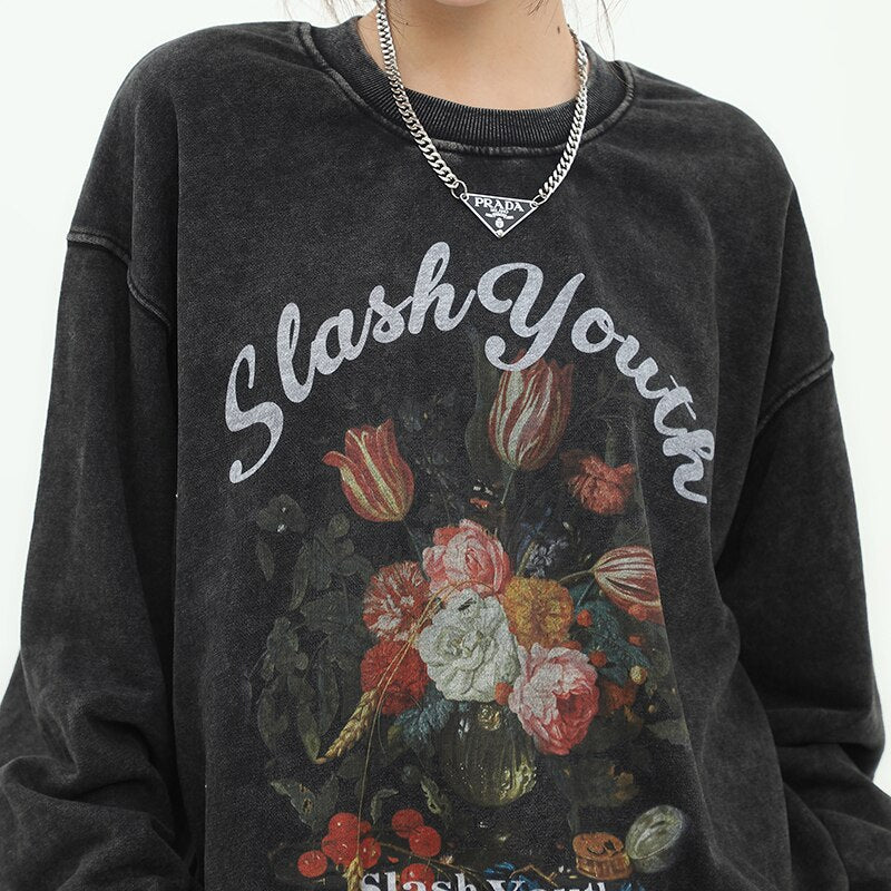 "Youth In Revolt" Graphic Unisex Streetwear Vintage Women Men Y2K Sweatshirt
