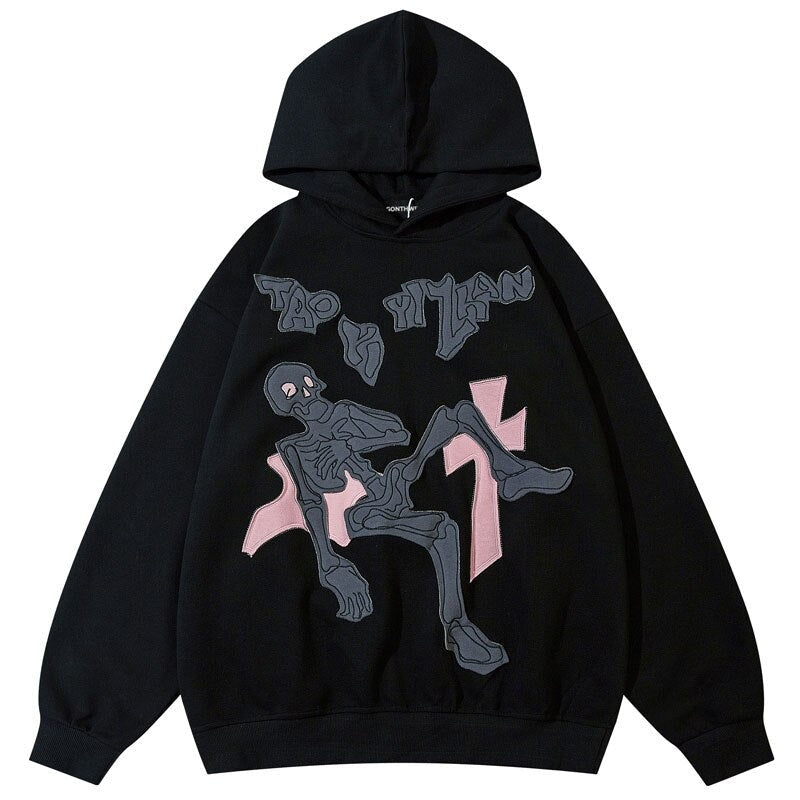 "Laying Still" Graphic Unisex Streetwear Vintage Women Men Y2K Hoodie