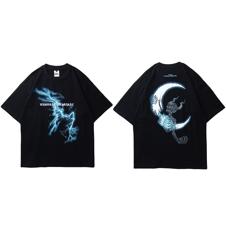 "Moon King" Graphic Unisex Streetwear Vintage Women Men Y2K T-Shirt