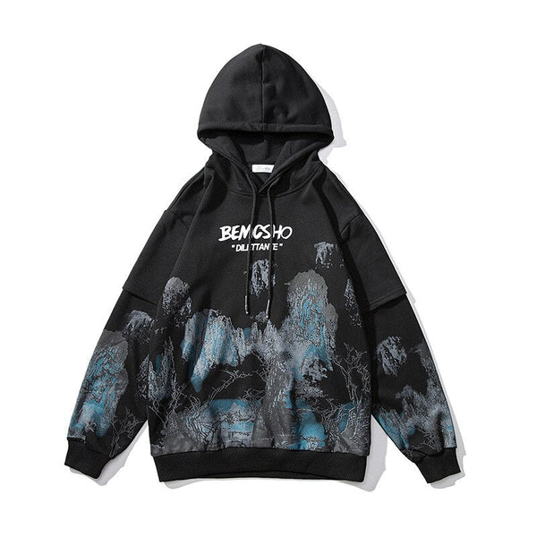 "Dark Clouds" Graphic Unisex Streetwear Vintage Women Men Y2K Hoodie