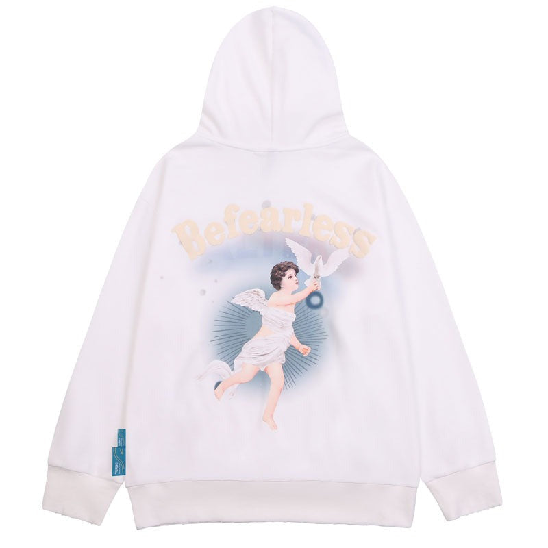 "Running Away" Graphic Unisex Streetwear Vintage Women Men Y2K Hoodie