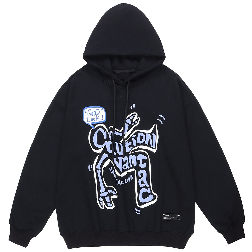 "Caution" Streetwear Unisex Men Women Graphic Hoodie