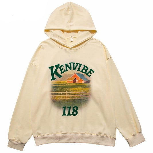 "Sunrise Rainbow" Graphic Unisex Streetwear Vintage Women Men Y2K Hoodie
