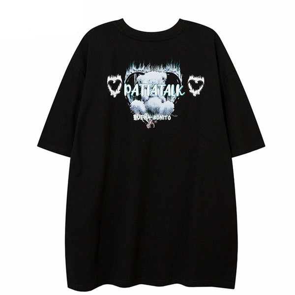 "Burned Heart" Unisex Men Women Streetwear Graphic T-Shirt