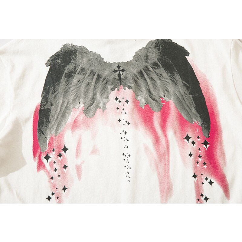 "White Wings" Graphic Unisex Streetwear Vintage Women Men Y2K T-Shirt