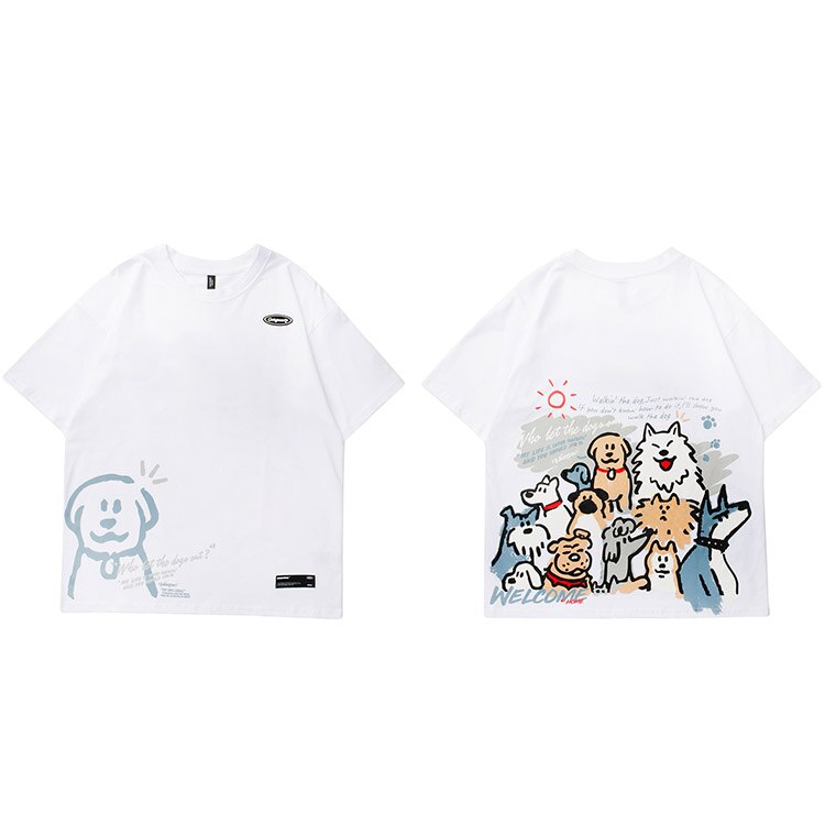 "Cartoon Wolfe" Unisex Men Women Streetwear Graphic T-Shirt