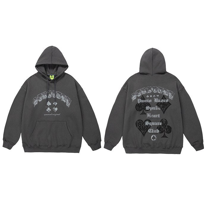 "Deck Of Cards" Graphic Unisex Streetwear Vintage Women Men Y2K Hoodie