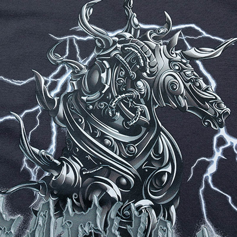 "Grey Dragon" Graphic Unisex Streetwear Women Men Y2K T-Shirt