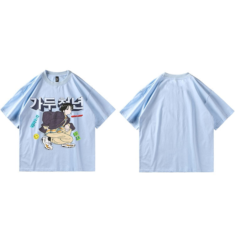 "Street Style" Graphic Unisex Streetwear Vintage Women Men Y2K T-Shirt
