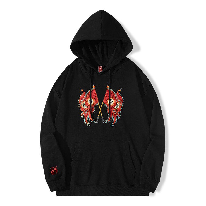 "Two Flags" Graphic Unisex Streetwear Vintage Women Men Y2K Hoodie