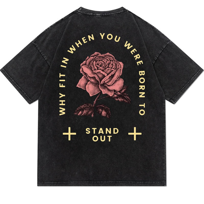 "Stand Out" Graphic Unisex Streetwear Vintage Women Men Y2K T-Shirt