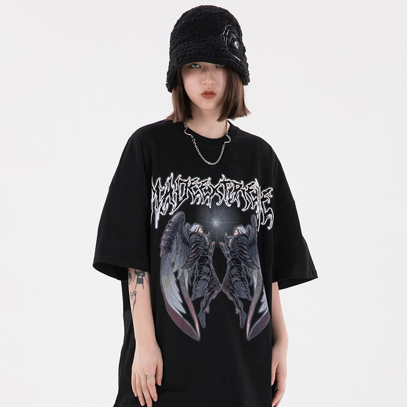 "Angel Wings" Unisex Men Women Streetwear Graphic T-Shirt