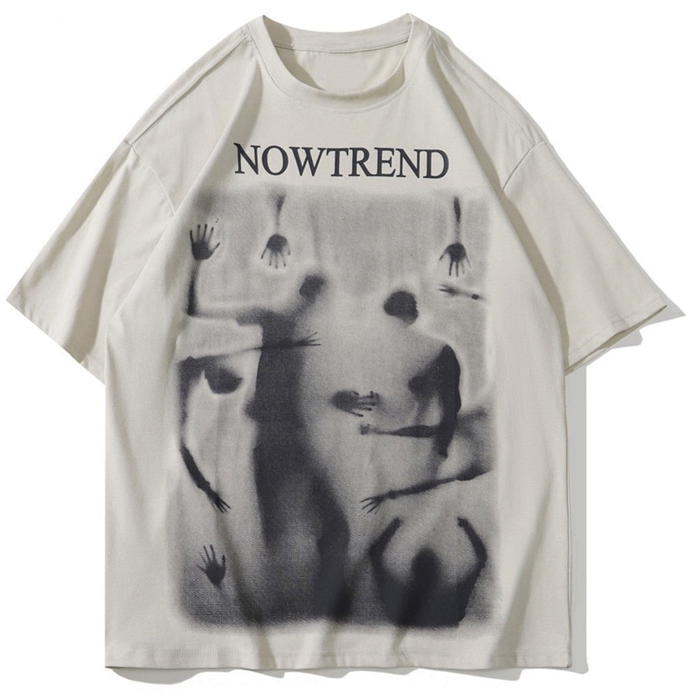 "Sandy Ghost" Graphic Unisex Streetwear Vintage Women Men Y2K T-Shirt