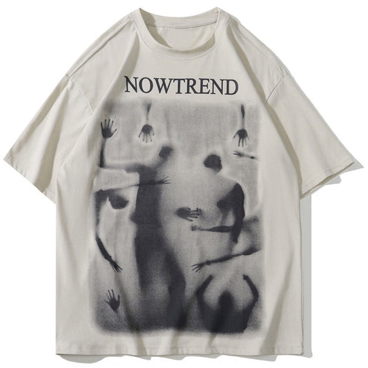 "Sandy Ghost" Graphic Unisex Streetwear Vintage Women Men Y2K T-Shirt
