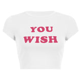 "Take A Wish" Graphic Unisex Streetwear Vintage Women Men Y2K T-Shirt