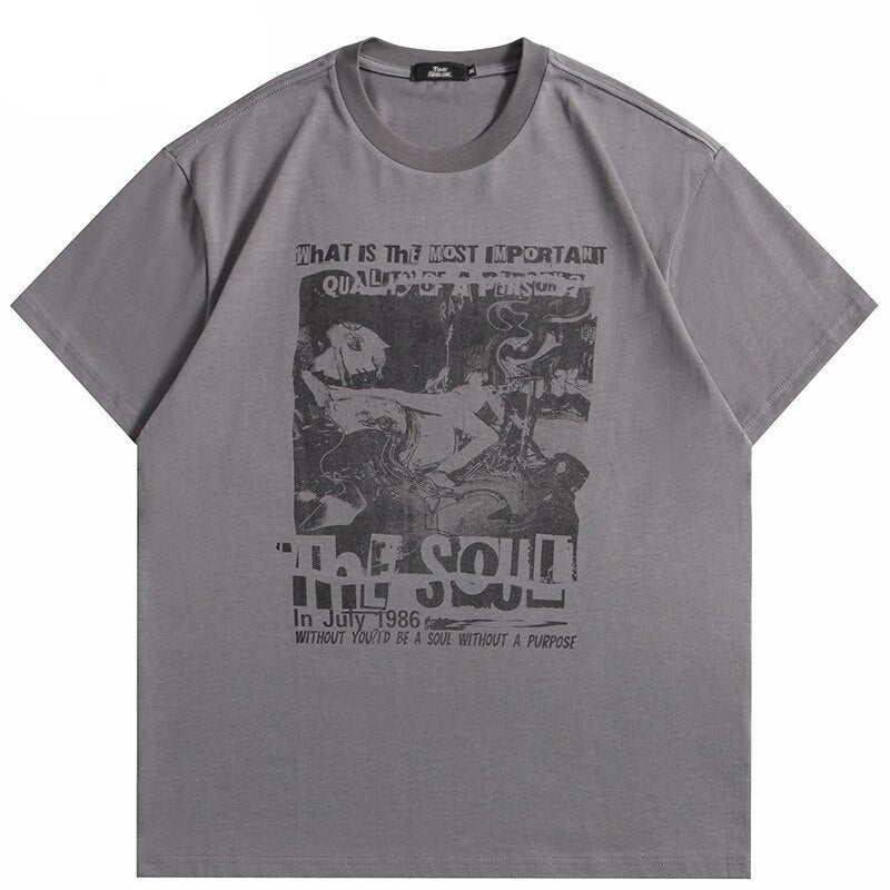 "No Soul" Graphic Unisex Streetwear Vintage Women Men Y2K T-Shirt