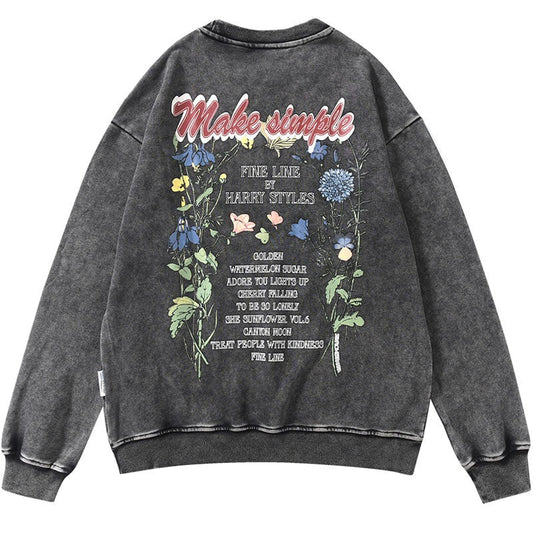 "Track List" Graphic Unisex Streetwear Vintage Women Men Y2K Sweatshirt