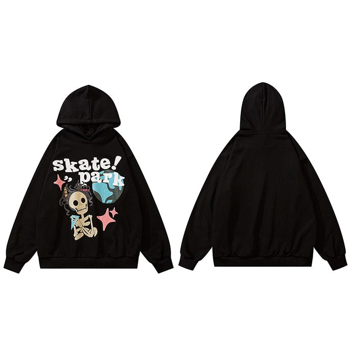 "Skate Park" Graphic Unisex Streetwear Vintage Women Men Y2K Hoodie