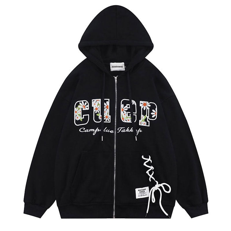 "Button Up" Unisex Men Women Streetwear Graphic Hoodie