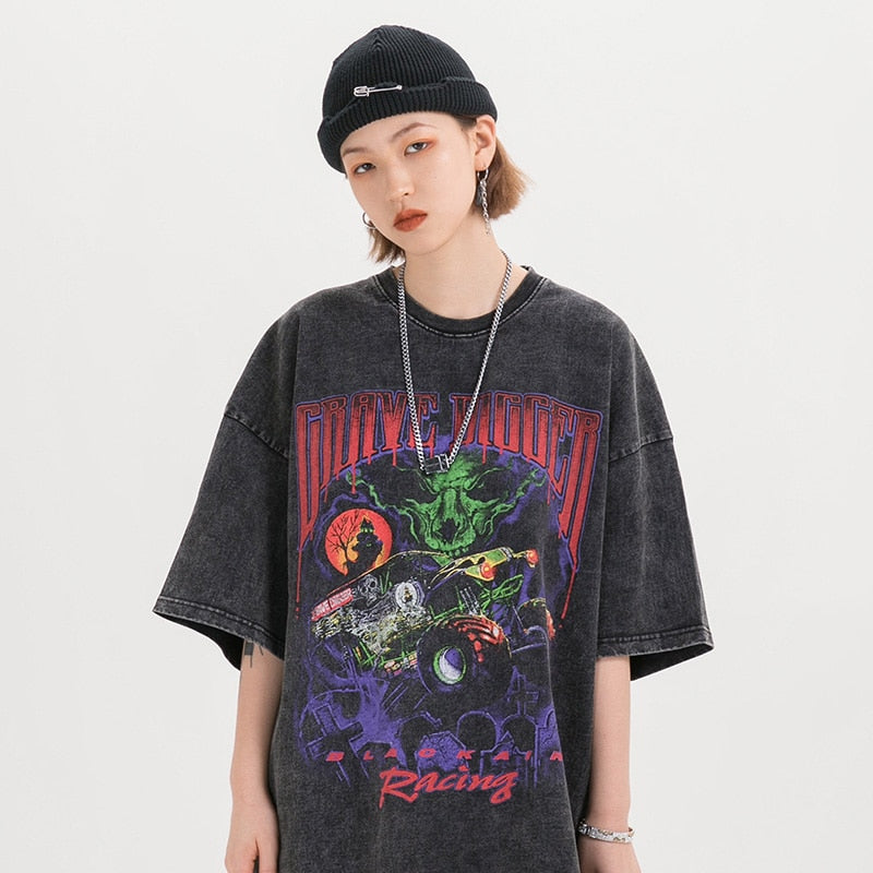 "Monster Truck Finale" Graphic Unisex Streetwear Vintage Women Men Y2K T-Shirt