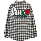 "Plaid Rose" Graphic Unisex Streetwear Vintage Women Men Y2K Shirt