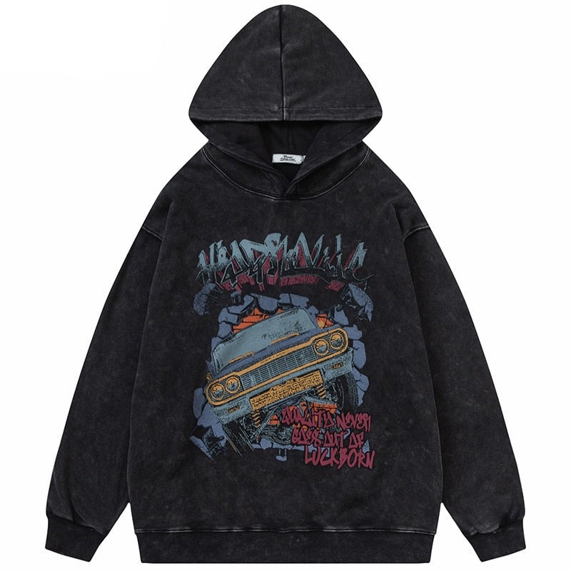 "Up & Down" Graphic Unisex Streetwear Vintage Women Men Y2K Hoodie