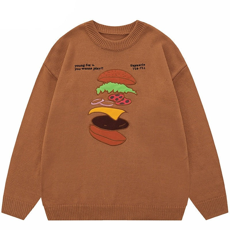 "Cooking In The Kitchen" Graphic Unisex Streetwear Vintage Women Men Y2K Sweater