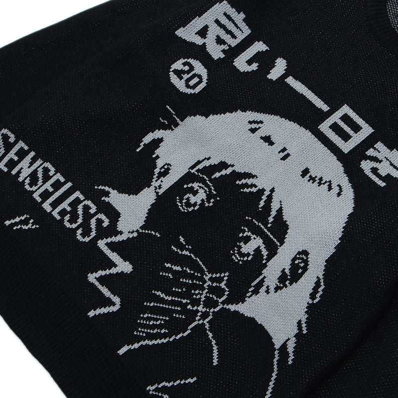 "Makes More Sense" Graphic Unisex Streetwear Vintage Women Men Y2K Sweater