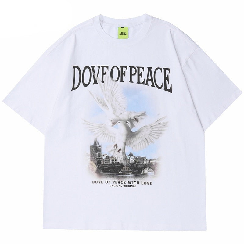 "No Peace" Graphic Unisex Streetwear Vintage Women Men Y2K T-Shirt