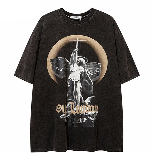 "Standing Place" Graphic Unisex Streetwear Vintage Women Men Y2K T-Shirt