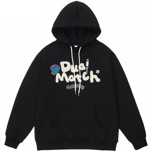 "Dual Match" Unisex Men Women Streetwear Graphic Hoodie