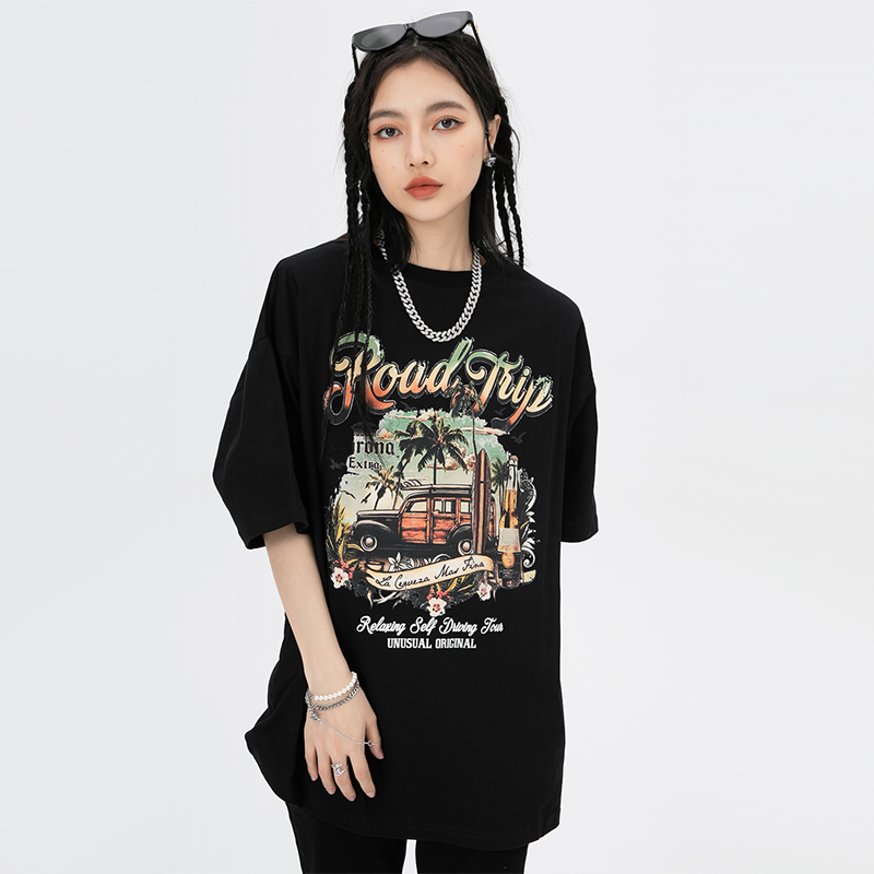 "Road Trip" Graphic Unisex Streetwear Vintage Women Men Y2K T-Shirt