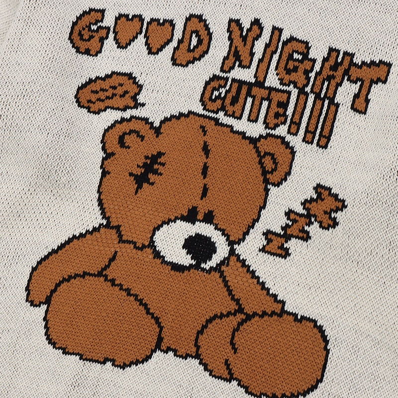 "Good Night" Graphic Unisex Streetwear Women Men Y2K Sweater