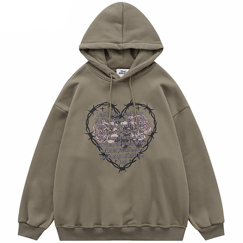 "Tangled Heart" Unisex Men Women Streetwear Graphic Hoodie