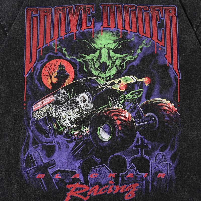 "Monster Truck Entry" Graphic Unisex Streetwear Vintage Women Men Y2K T-Shirt