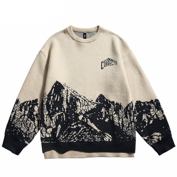 "Town At Night" Graphic Unisex Streetwear Vintage Women Men Y2K Sweater