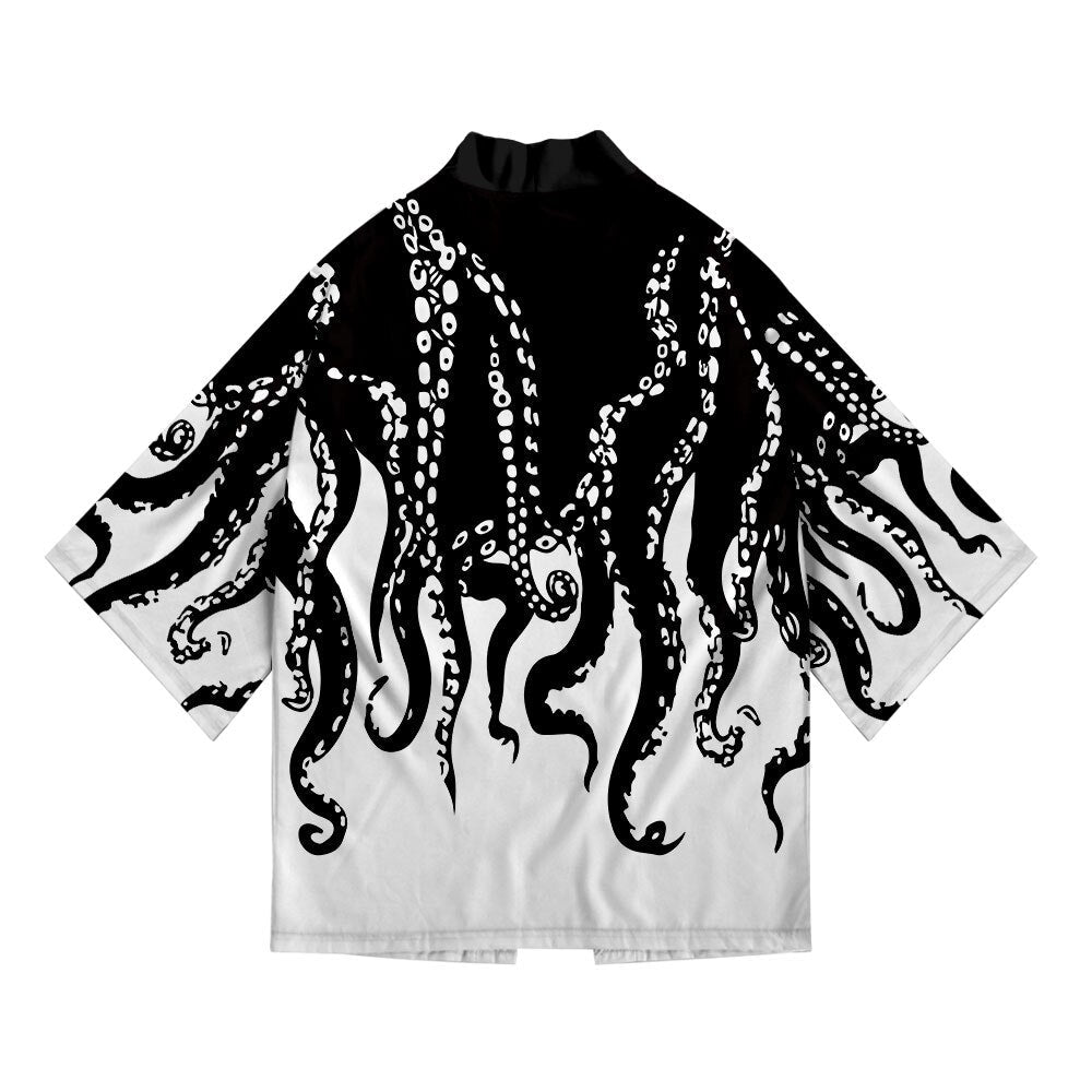 "Winter Waves" Graphic Unisex Streetwear Vintage Women Men Y2K Kimono
